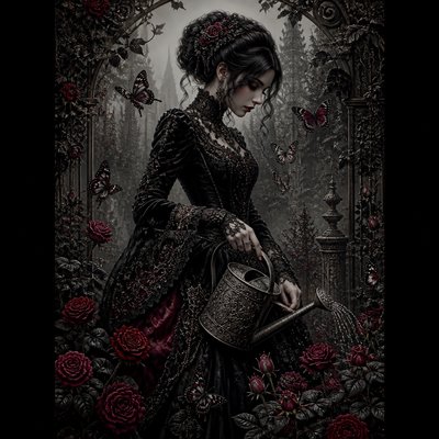 Gothic Fashion Design coloring page example