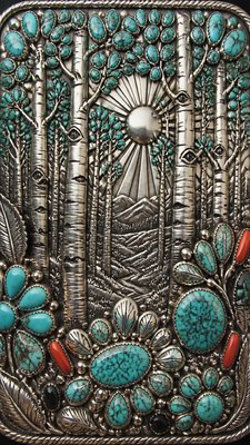 Southwestern Turquoise Jewelry Style wall art print example