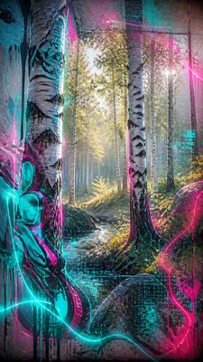 Augmented Reality Graffiti wall art print example
