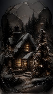 Smoked Glass Christmas card example