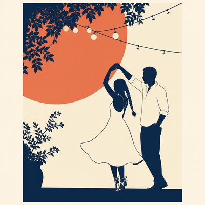Minimalist Poster Design couple portrait example
