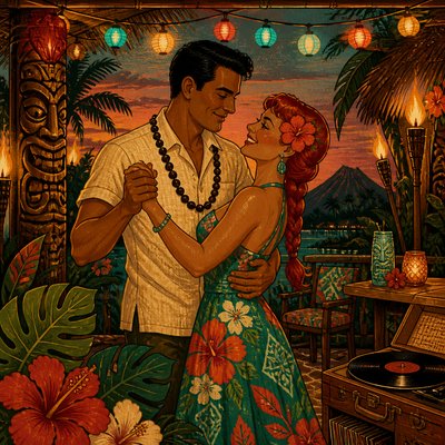 Tiki Aesthetic couple portrait example