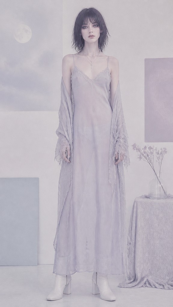 full-length portrait of an elegant figure — Palewave Aesthetic