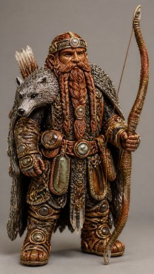 Wire-Wrapped Jewelry Style tabletop character portrait example