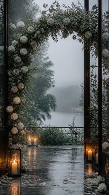 Rainy Day Aesthetic wedding invitation example