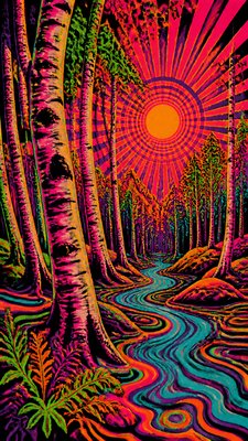 Psychedelic Poster Design wall art print example