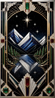 Art Deco Jewelry Design phone wallpaper example