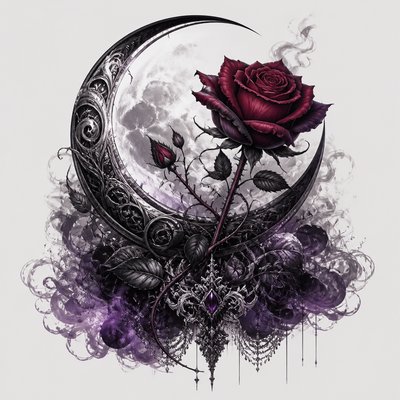 Dark Gothic Anime Art Style tattoo design example