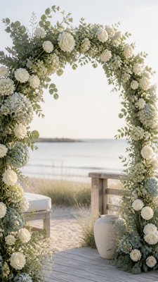 Coastal Grandmother Aesthetic wedding invitation example
