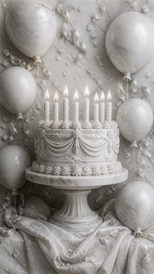 Classical Marble Sculpture Art Style birthday card example