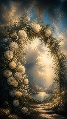 Romantic Landscape Art Style wedding invitation example