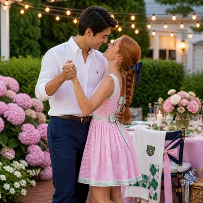 Preppy Aesthetic couple portrait example