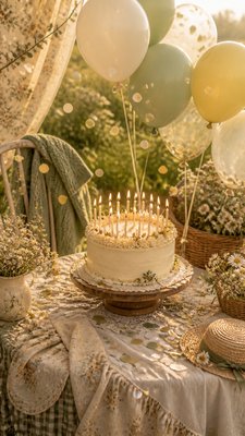 Cottagecore Fashion Style birthday card example