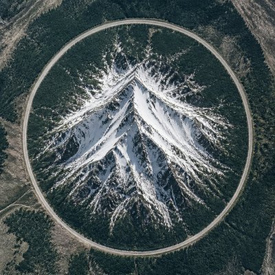 Aerial Drone Photography Style logo concept example