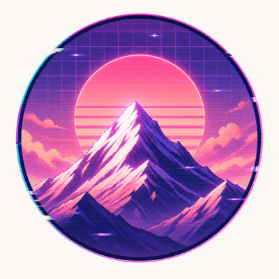 Vaporwave Anime Aesthetic logo concept example