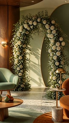 Mid-Century Modern Interior Design wedding invitation example