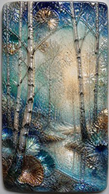 Crystalline Glaze Ceramic Art Style wall art print