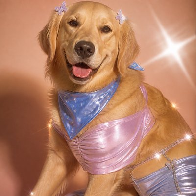 Y2K Fashion Style pet portrait example