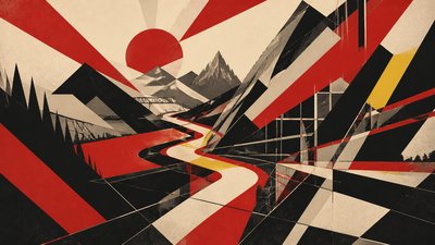 Constructivism Art Style desktop wallpaper example