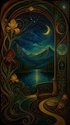 Art Nouveau Architecture Art phone wallpaper example