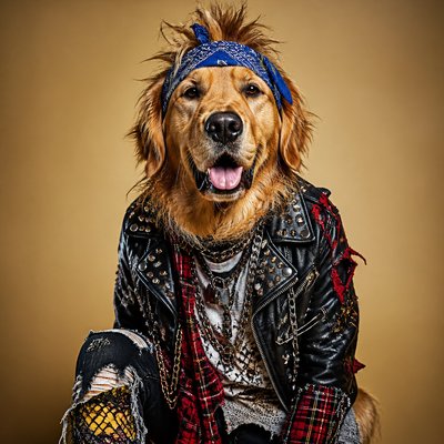 Punk Fashion Style pet portrait example