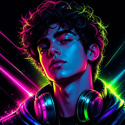 Neon Pop Art Style Discord profile picture example