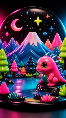 Japanese Toy Art (Sofubi) phone wallpaper example