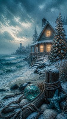 Oceancore Aesthetic Christmas card example