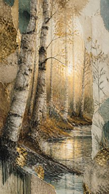 Mixed Media Portrait Style wall art print example
