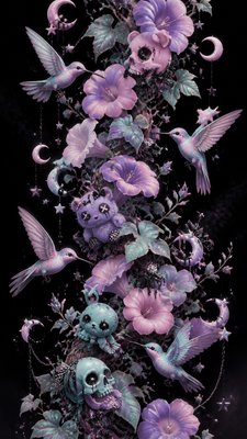 Pastel Goth Aesthetic phone case design example