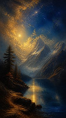 Neo-Romanticism Art Style phone wallpaper example