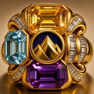 Cocktail Ring Era Jewelry Style logo concept example