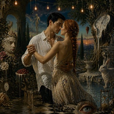 Surrealism Art Style couple portrait example