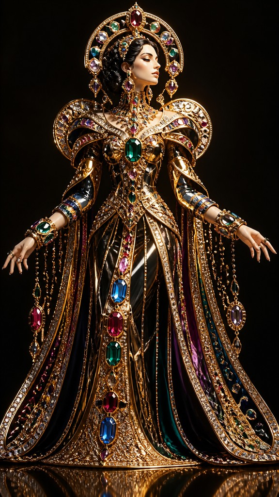 full-length portrait of an elegant figure — Statement Jewelry Design