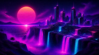 Synthwave Aesthetic concept art example