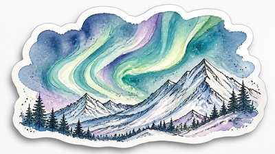 Hand-Drawn Sticker Design banner example