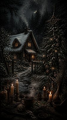 Witchcore Aesthetic Christmas card example