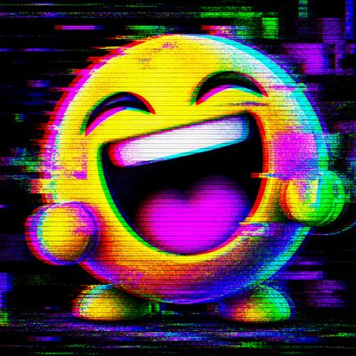 Glitch Digital Art Style Twitch emote example
