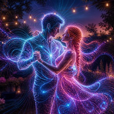Magnetic Field Visualization couple portrait example