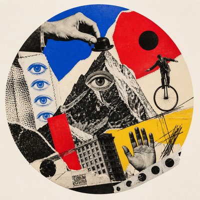 Dada Art Style logo concept example