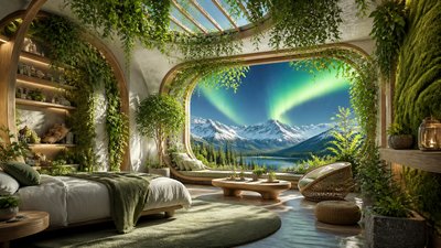 Biophilic Interior Design banner example
