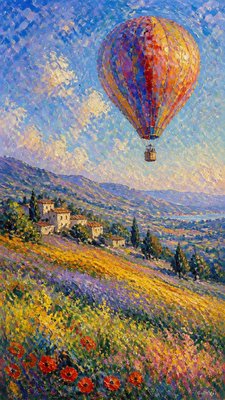 Impressionist Landscape Art Style greeting card example