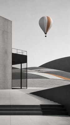 Minimalist Modern Art Style greeting card example