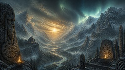 Norse Fantasy Art desktop wallpaper example