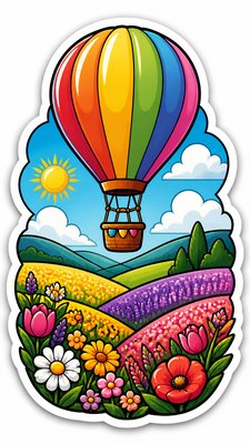 Die-Cut Sticker Design greeting card example