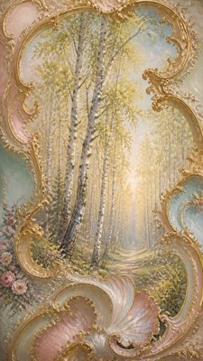 Rococo Classical Art Style wall art print example