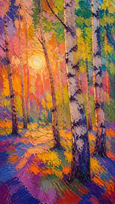 Fauvist Impressionism Art Style wall art print example