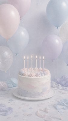 Palewave Aesthetic birthday card example