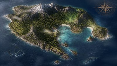 Digital Realism Art Style fantasy map example