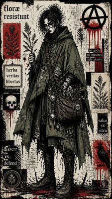 Gothic Punk Art character design example